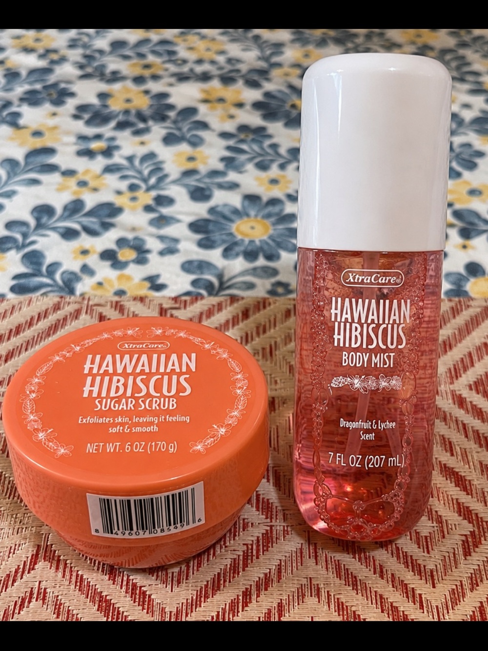 XtraCare Hawaiian Hibiscus Dragonfruit Scent Body Mist  & Sugar Scrub Set